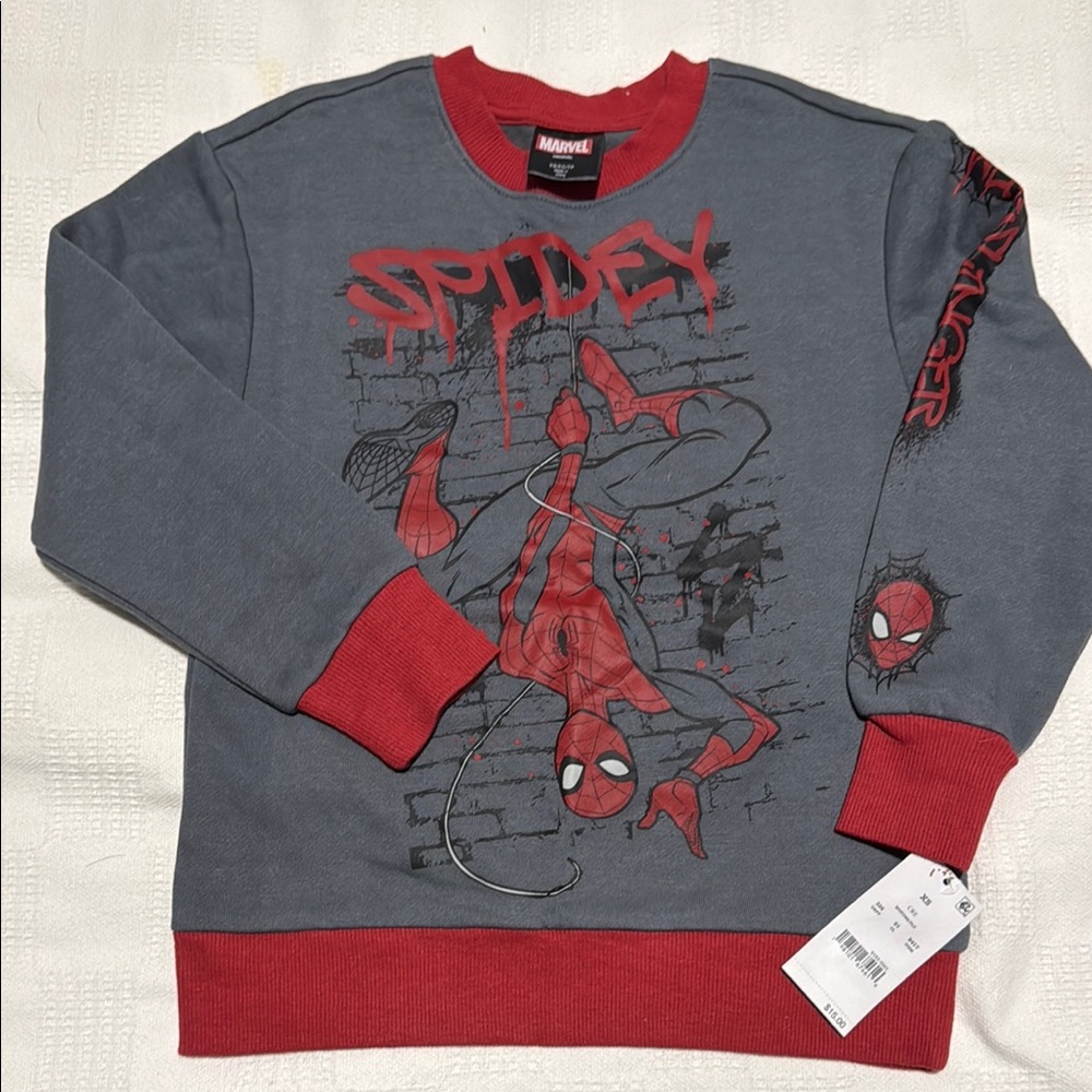 Marvel Spidey Red and Gray Sweatshirt